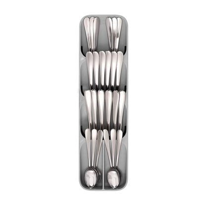 Top view of a cutlery tray box, ideal for keeping kitchen items organized