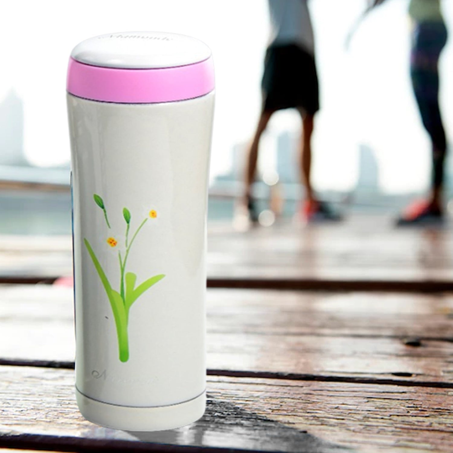 Stainless steel water bottle for home and office.