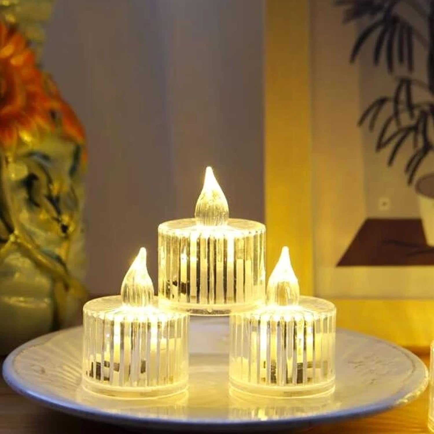 Decorative acrylic candles with LED light