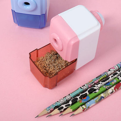 Pen Pencil Sharpener | Simple Student Office Pencil Sharpener | Fashionable and Convenient Non-Slip Base Pencil Sharpener，Lightweight Manual Sharpener, Non-Slip Handle (1 Pc)