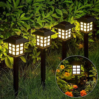 6 pcs solar pathway lights, waterproof and long-lasting LED