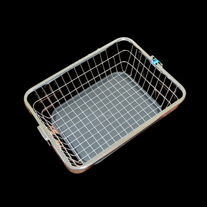 Dish drainer rack with drip tray and utensil basket for drying plates