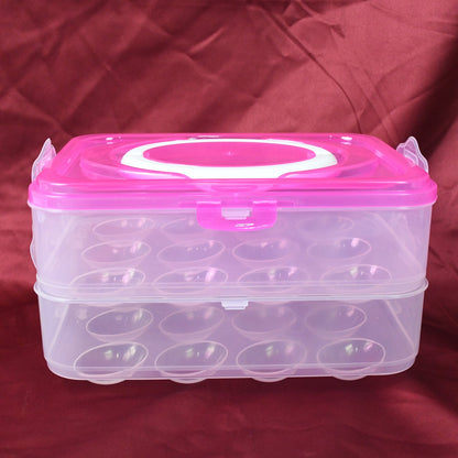 Double Layer 24 Grid Egg Storage Box for Egg Storage Container