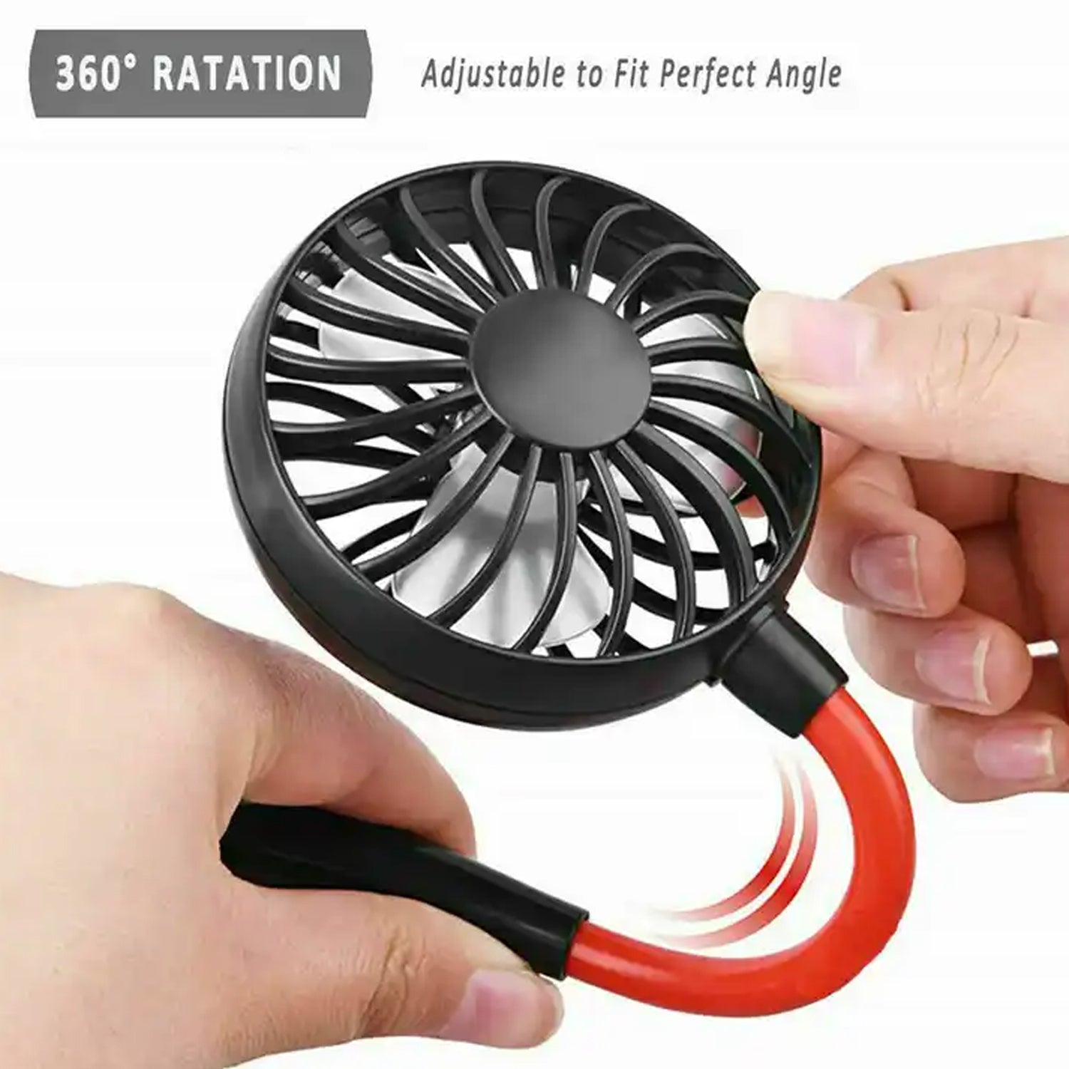 Headphone design neck fan for cooling