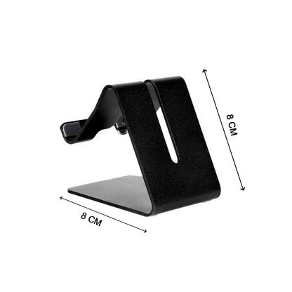 Sleek metal stand for smartphones.