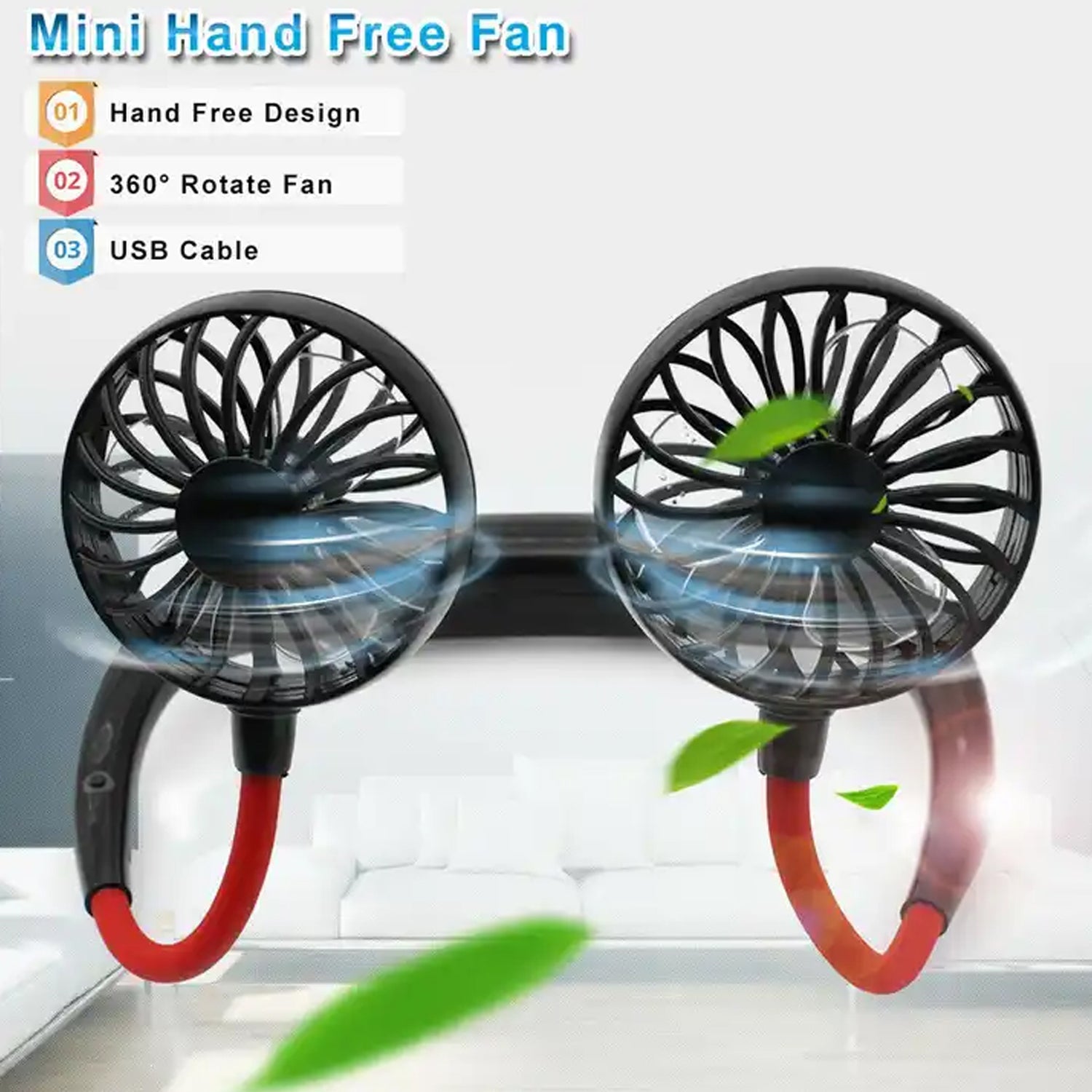 Portable fan for home and outdoor use