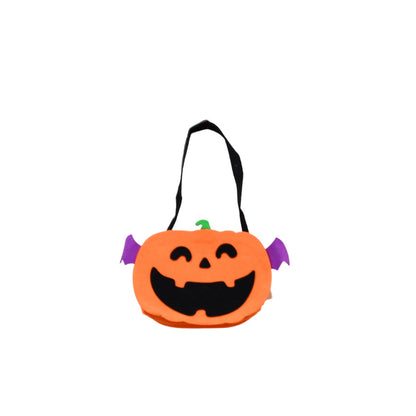 Halloween pumpkin candy bag, non-woven tote for kids' trick or treat