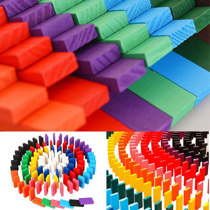 Multicolor wooden domino blocks