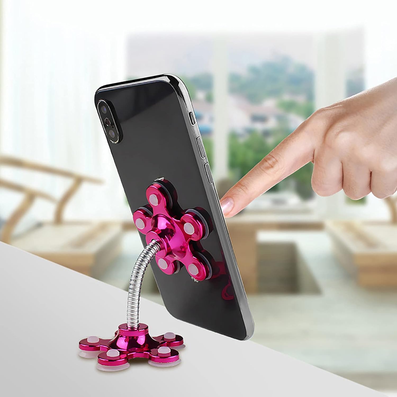 360° rotatable phone holder with suction cup