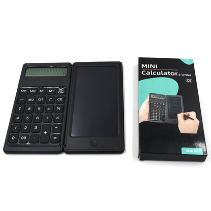 Digital foldable calculator with 6-inch LCD tablet and stylus