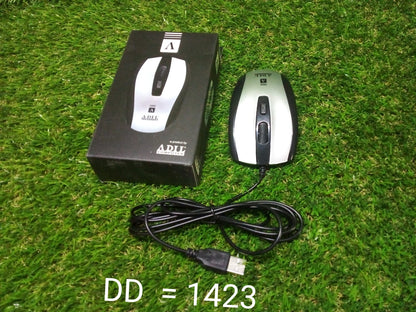 PC mouse with wired connection, fast response, silver