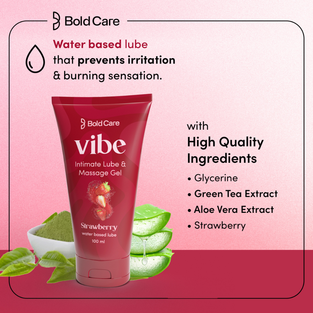 Vibe - Strawberry Flavor - Personal Lubricant and Massage Gel, 100ml