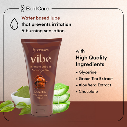 Vibe - Chocolate Flavor - Personal Lubricant and Massage Gel, 100ml