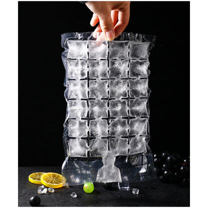 Disposable Ice Cube Bags, Stackable Easy Release Ice Cube Mold Trays Self-Seal Freezing Maker,Cold Ice Pack Cooler Bag for Cocktail Food Wine