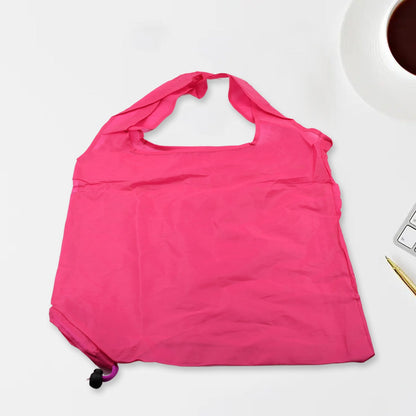 Reusable and foldable grocery bags with handles, washable.