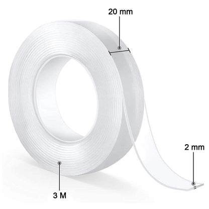 High-quality double-sided tape, 3m length, 20mm width, for various applications.