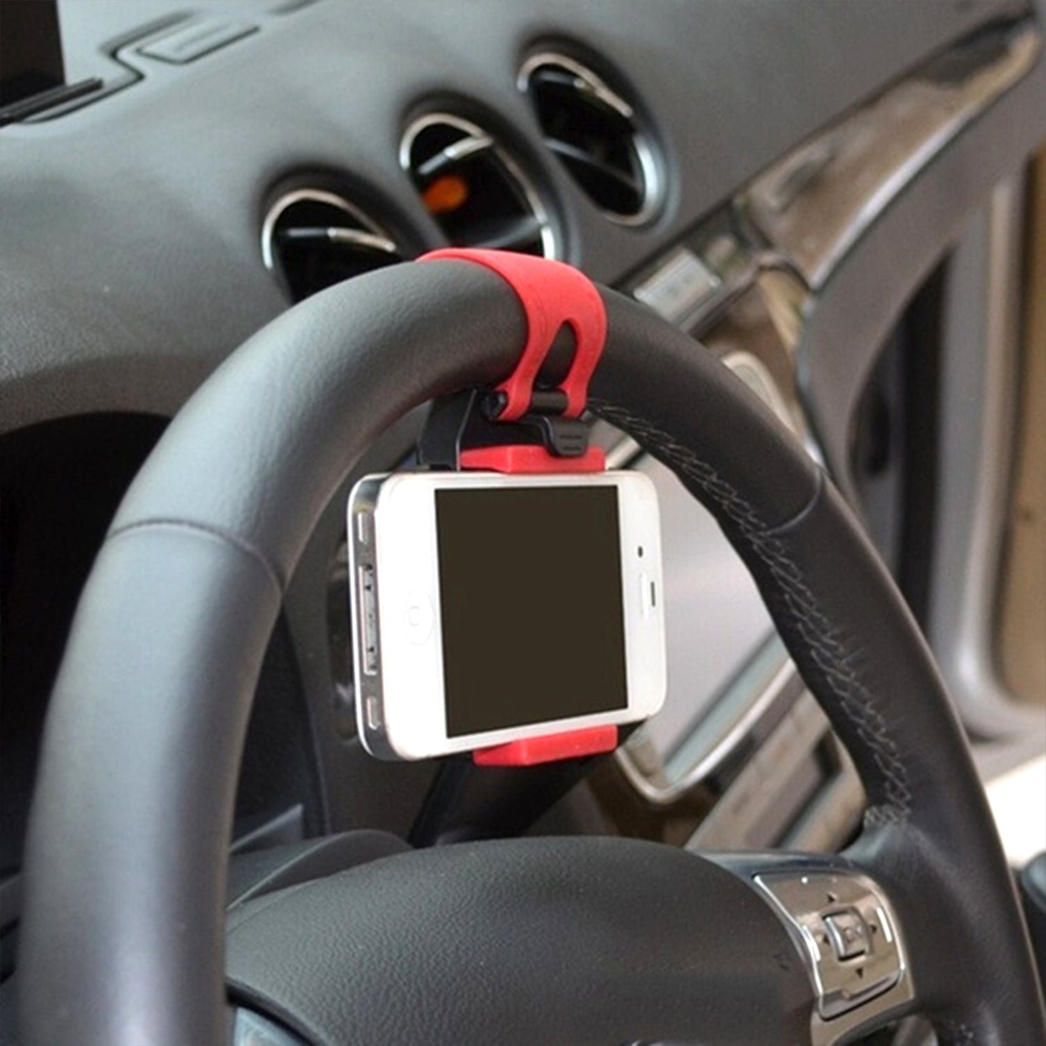 Steering wheel mobile holder for safe driving