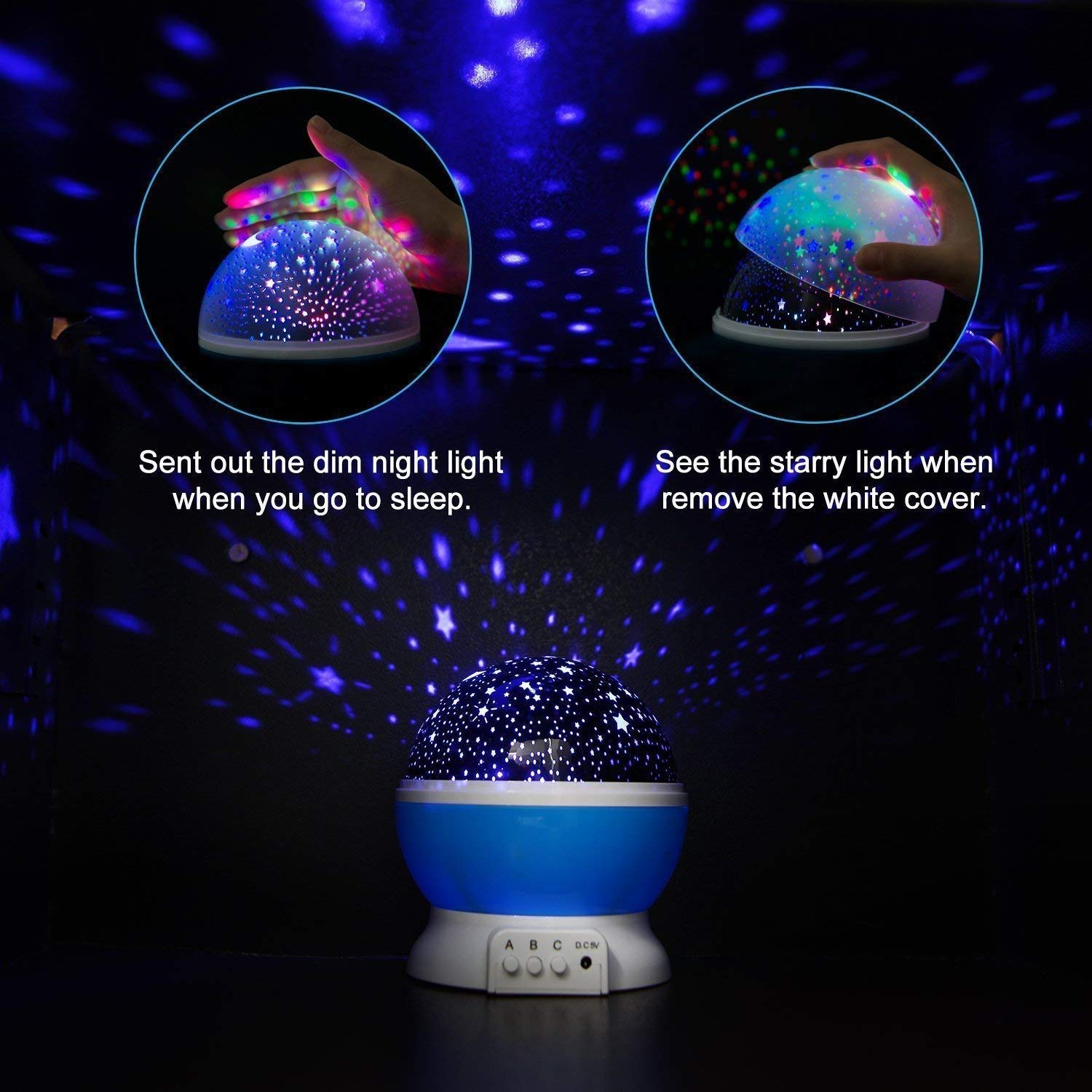 Star Galaxy Night Projector Ceiling Led Light Lamp With 360 Degree Rotating Colorful Lights