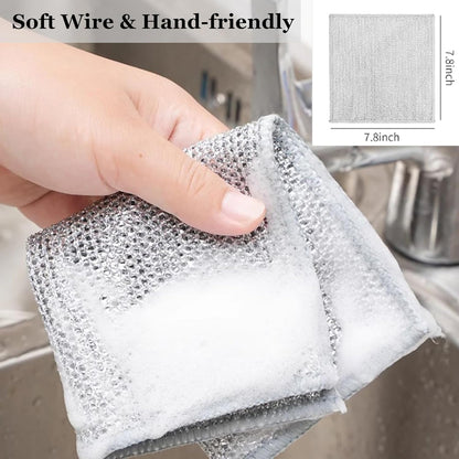 Multipurpose Wire Dishwashing Rags to clean stubborn Wet and Dry stains