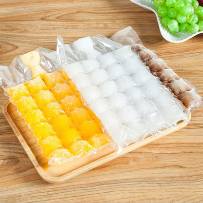 Disposable Ice Cube Bags, Stackable Easy Release Ice Cube Mold Trays Self-Seal Freezing Maker,Cold Ice Pack Cooler Bag for Cocktail Food Wine