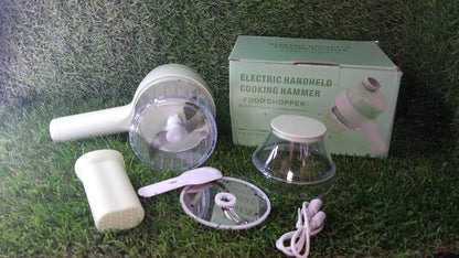 Electric cutter set for various kitchen tasks.