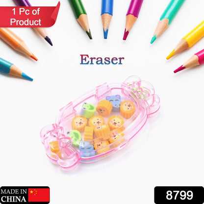 Cute School Eraser Set Cute Eraser Multi Design Rubber Erasers For Pencil Cleaning Stationery School Student Girl Kids (15 pc In1 Set)