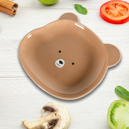 Durable Food Serving Plate, Bear Shaped Plate Cartoon Snack Plates For Serving Fruits & Desserts (1 Pc)