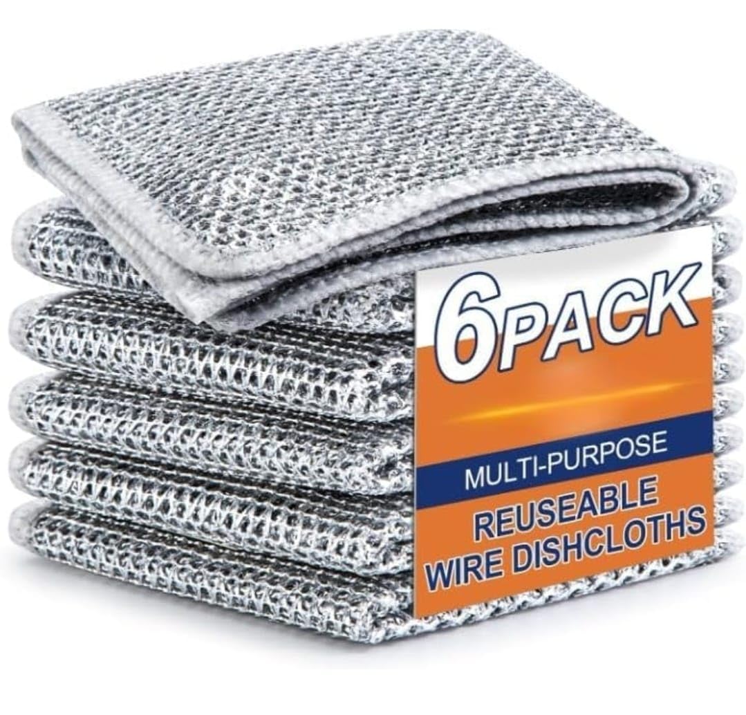 Multipurpose Wire Dishwashing Rags to clean stubborn Wet and Dry stains